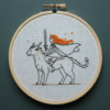 embroidery-woman-riding-horse-sword-dog