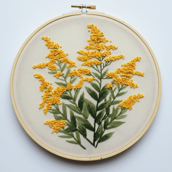 embroidery-yellow-flower-hoop-white-surface