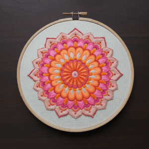 embroidery-hoop-pink-orange-flower