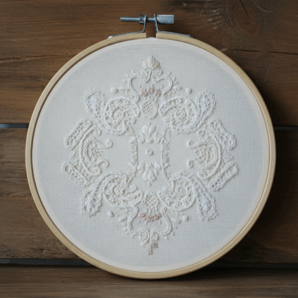 embroidery-hoop-wooden-background-white-cross