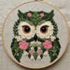 embroidery-owl-flowers-leaves-white-background