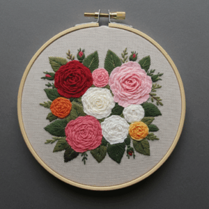 embroidery-bunch-flowers-hoop