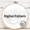 close-up-cross-stitched-picture-mountain-river