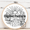 close-up-cross-stitched-picture-mountain-scene-2