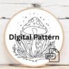 close-up-cross-stitched-picture-mushroom