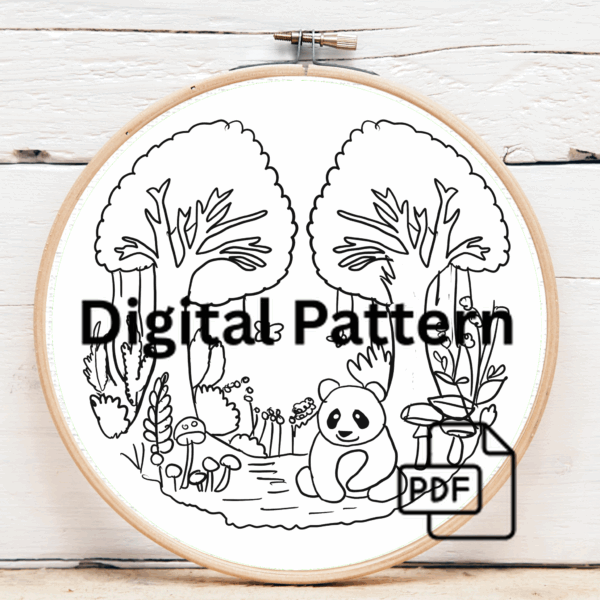 close-up-cross-stitched-picture-panda-bear