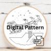 close-up-cross-stitched-picture-santa-sleigh-reindeers