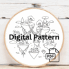close-up-cross-stitched-picture-small-island