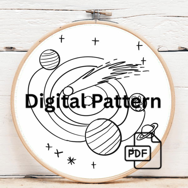 close-up-cross-stitched-picture-space-scene