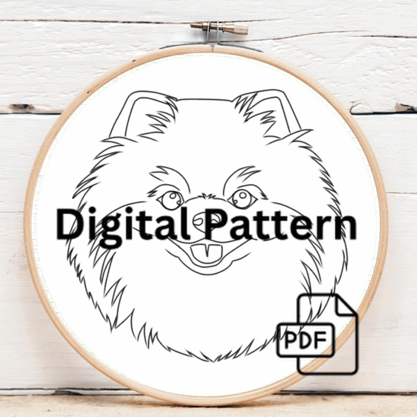 close-up-dog-embroidered-white-cloth