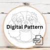close-up-dog-embroideryed-hoop-white-background