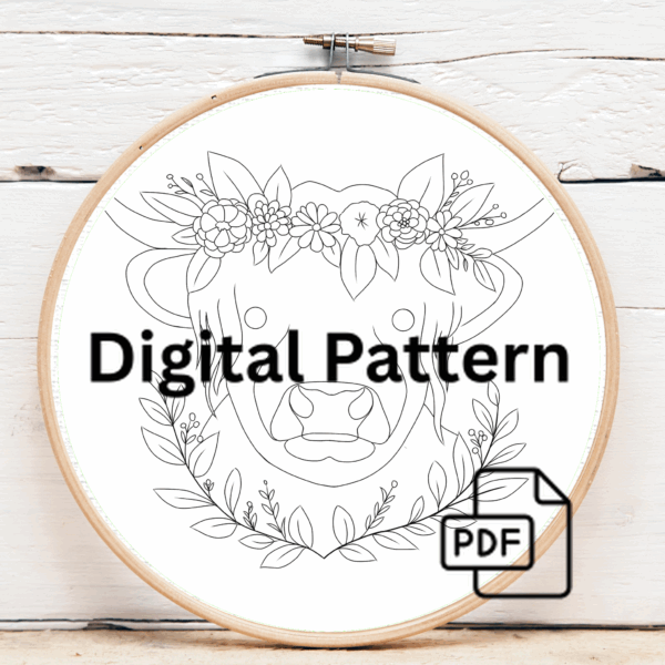 close-up-embroidery-cow-flowers