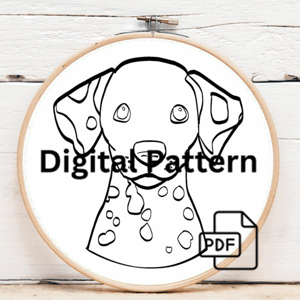 close-up-embroidery-dalmatian-dog