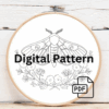 close-up-embroidery-moth-flowers