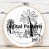 close-up-embroidery-sunset-palm-trees