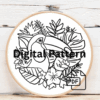 close-up-embroidery-toucan-tropical-leaves-flowers