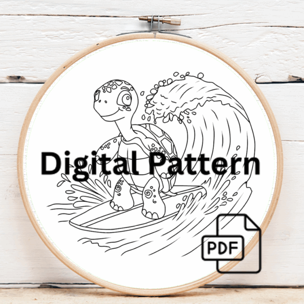 close-up-embroidery-turtle-surfboard
