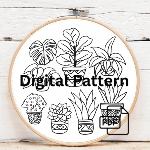 close-up-embroidery-variety-house-plants