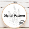 close-up-embroidery-flowers-wooden-surface