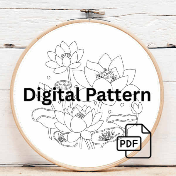 close-up-embroidery-pink-flowers-blue-background