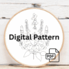 close-up-embroidery-purple-flowers-white-cloth
