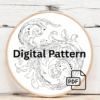 close-up-embroidery-cloth-wooden-frame