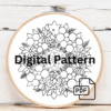 close-up-embroideryed-flower-hoop