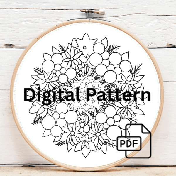 close-up-embroideryed-flower-hoop