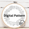 close-up-embroideryed-hoop-circle-butterflies