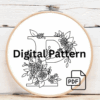 close-up-embroideryed-letter-ribbon-table