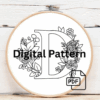 close-up-embroideryed-monogram-ribbon-lights
