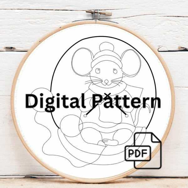 close-up-embroideryed-mouse-basket-yarn
