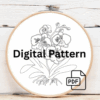 close-up-embroideryed-picture-flower