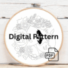 close-up-embroideryed-raccoon-pumpkin-bats
