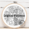 close-up-person-holding-cross-stitched-picture-turtle