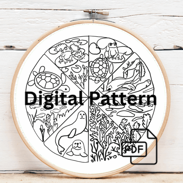close-up-person-holding-cross-stitched-picture-turtle