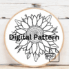 close-up-sunflower-embroidered-white-cloth