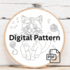 arafed-cat-pink-bow-sitting-piece-cloth-2