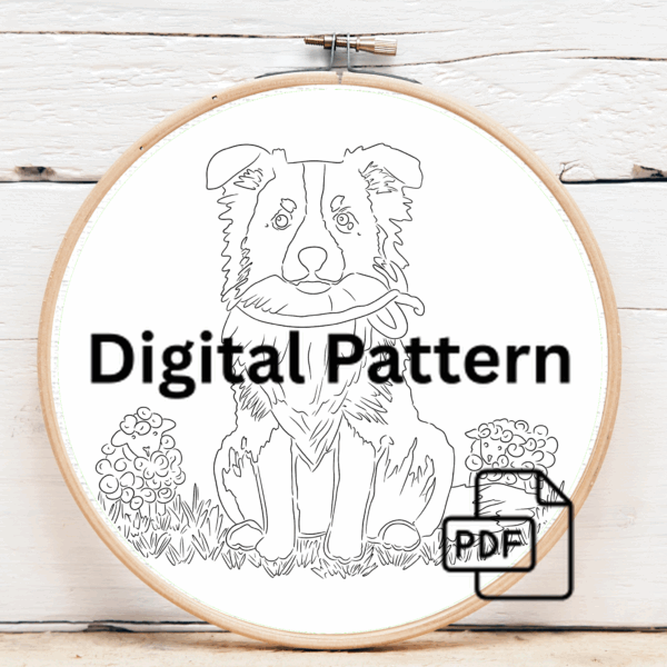 arafed-dog-red-collar-two-lambs-field-2