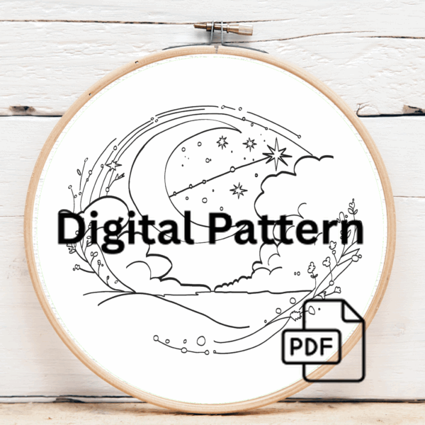 embroidery-art-crescent-stars-sky