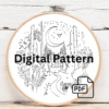 embroidery-art-forest-scene-crescent-dragonflies
