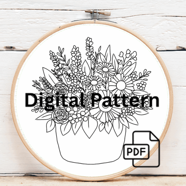 embroidery-basket-flowers-green-background