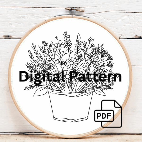 embroidery-basket-flowers-green-wall