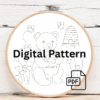 embroidery-bear-holding-jar-honey-bees