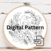 embroidery-black-bird-sitting-branch-tree