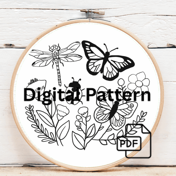 embroidery-blue-butterfly-ladybug-lady-bug
