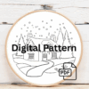 close-up-cross-stitch-picture-house-snow
