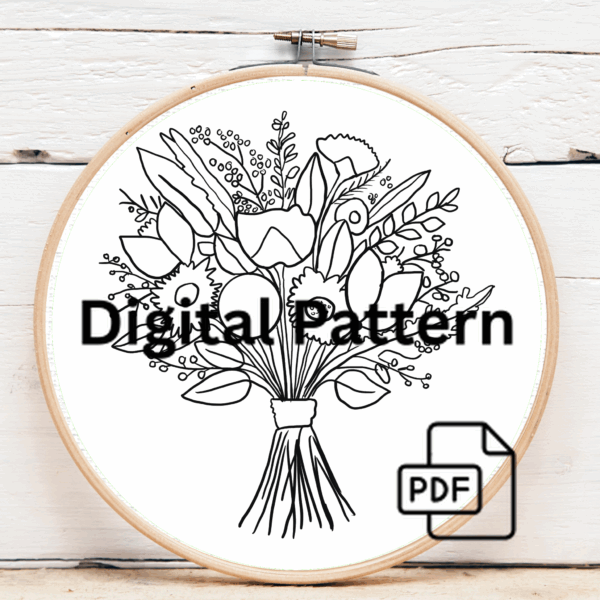embroidery-bouquet-flowers-white-cloth
