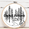 close-up-cross-stitch-picture-house-woods