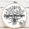 embroidery-bouquet-flowers-ribbon-table